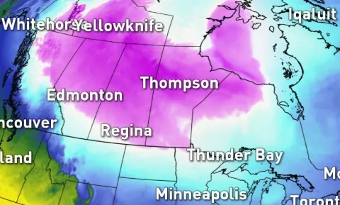 Wintry pattern stays locked over the Prairies, temperatures only getting colder