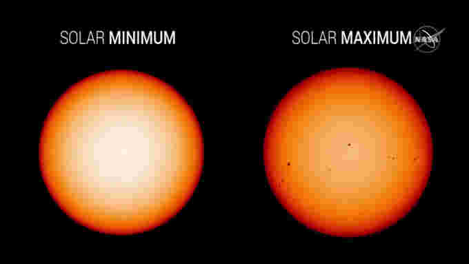 Sunspots Comparison Min v Max NASATV