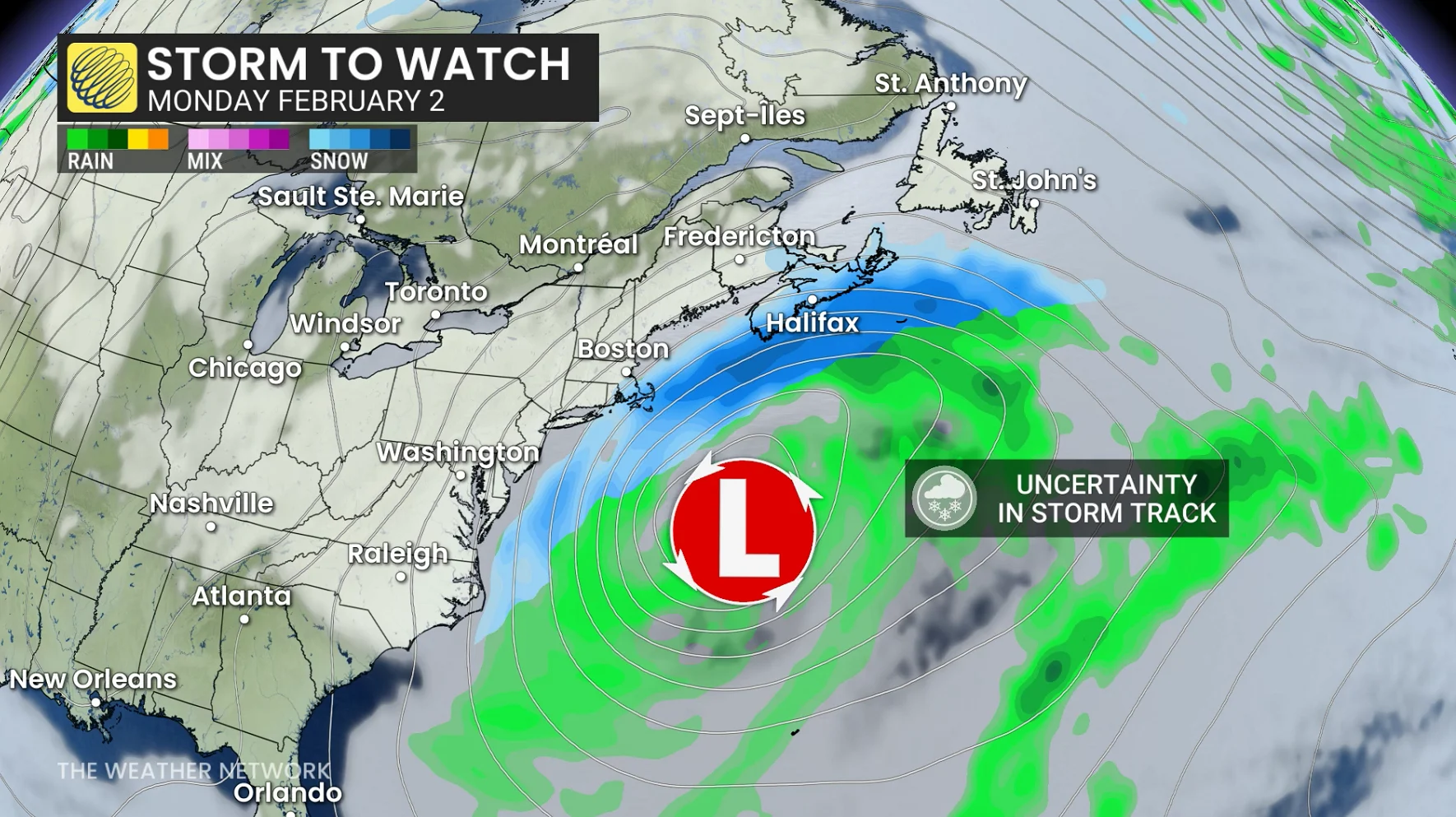 Long-range forecast Atlantic Canada/Storm to watch Feb. 2