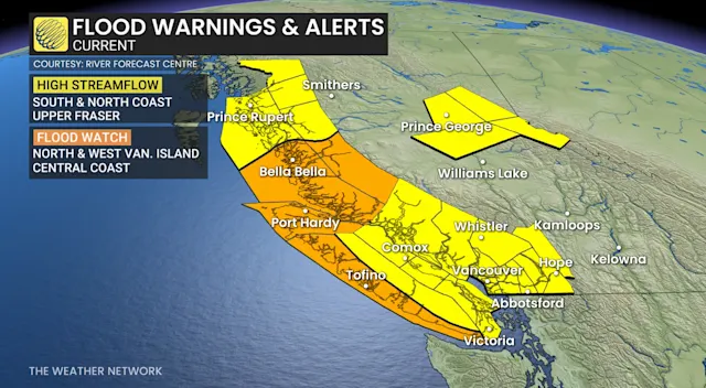Days of rain still ahead for B.C. with atmospheric river event - The ...