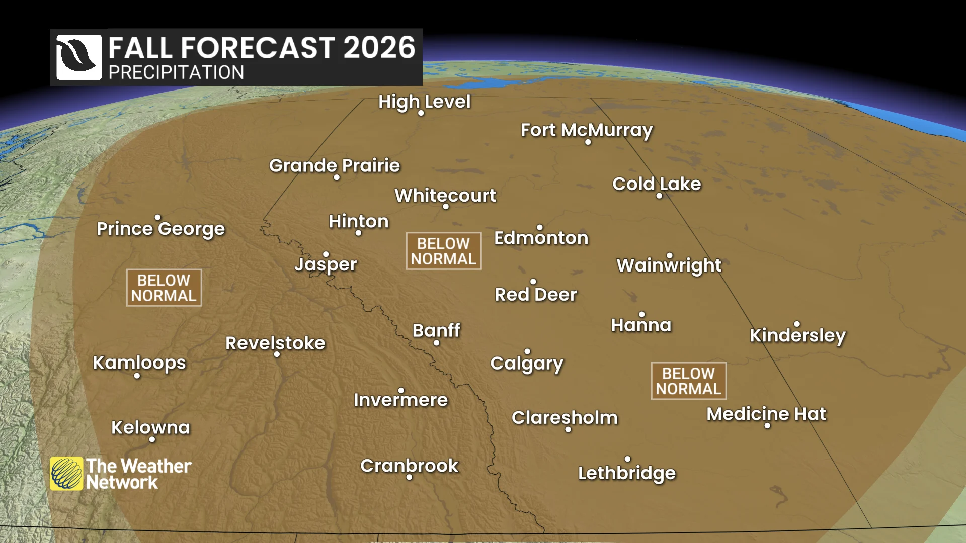 Fall 2026: Alberta's precipitation outlook