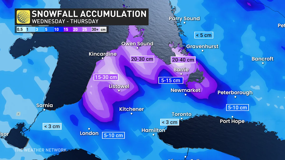 Lakeeffect snow squalls to impact postholiday travels in Ontario