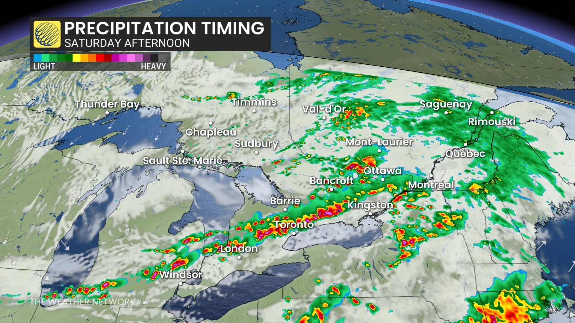 Baron - Ontario Saturday afternoon precipitation - July 17
