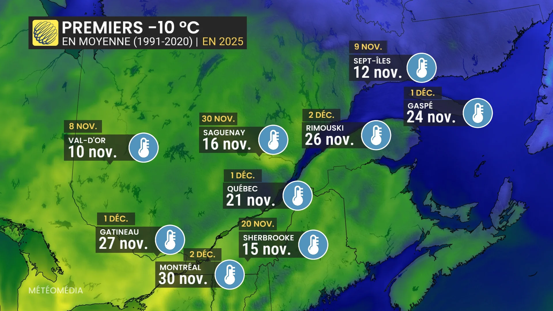 La barre des -10 °C franchie au pays : à quand au Québec ?