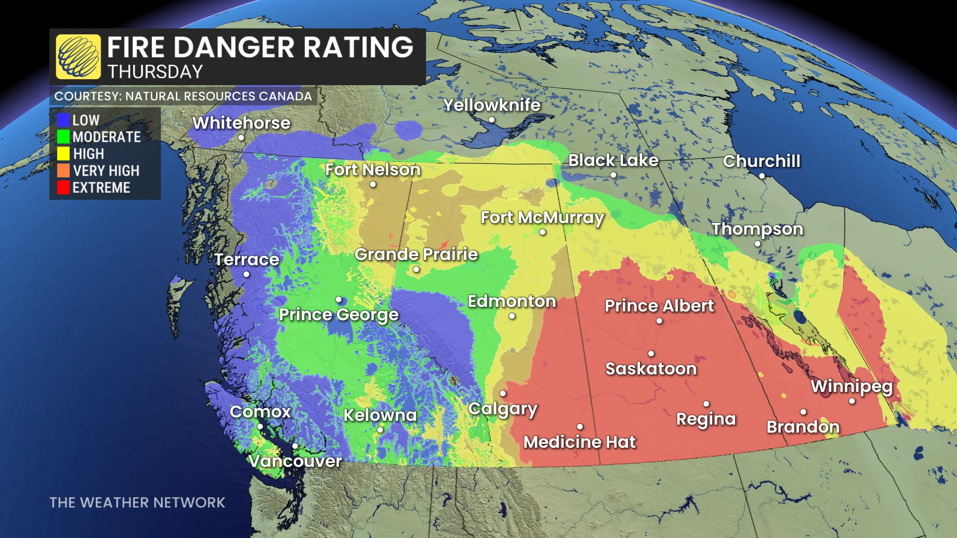 Baron - Western Canada fire danger rating - May7