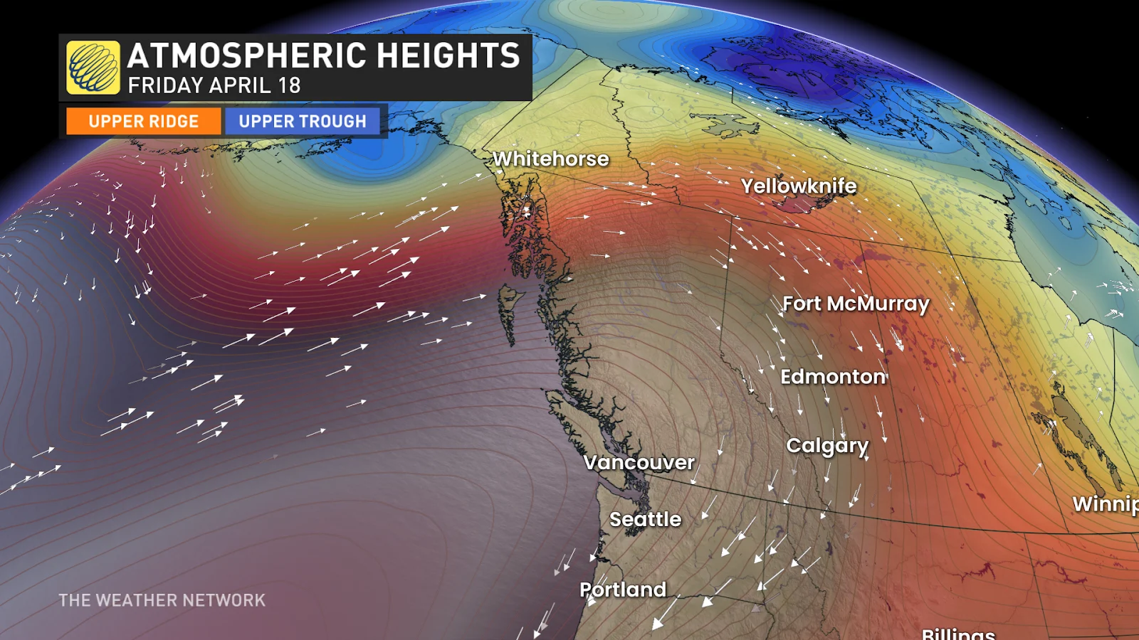 British Columbia upper level ridge