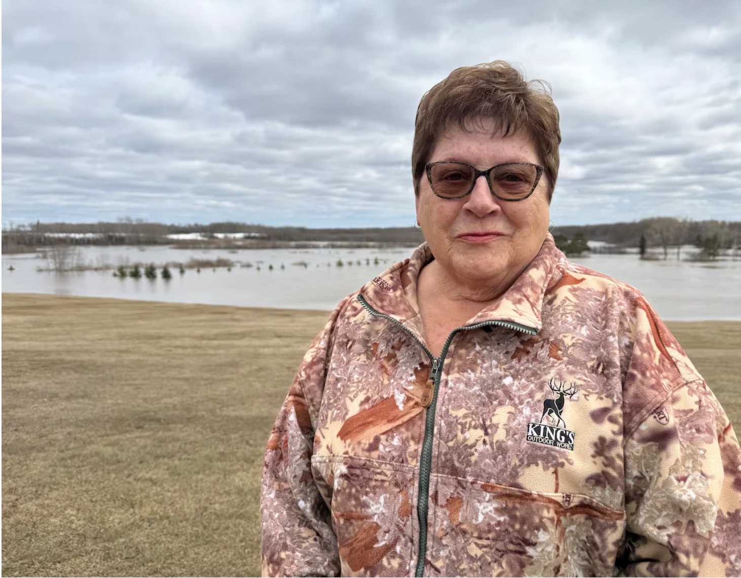 CBC: Pasquia Regional Park board member Susan Schroepfer said the flood is causing millions of dollars in damage to the park's golf course. (Don Somers/CBC)