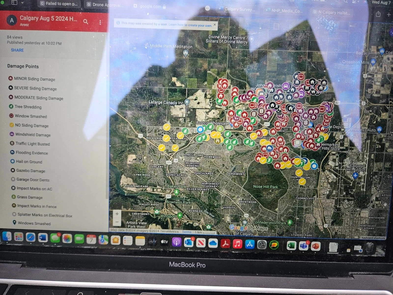 (Connor O-Donovan) NHP Calgary hail damage map