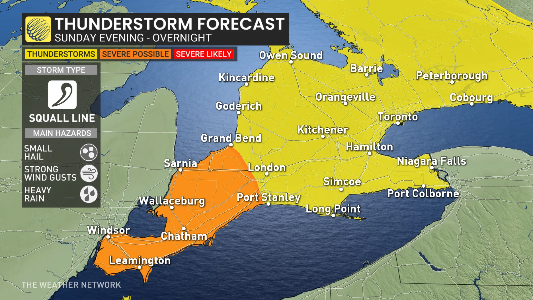 Ontario Storm Risk Sunday