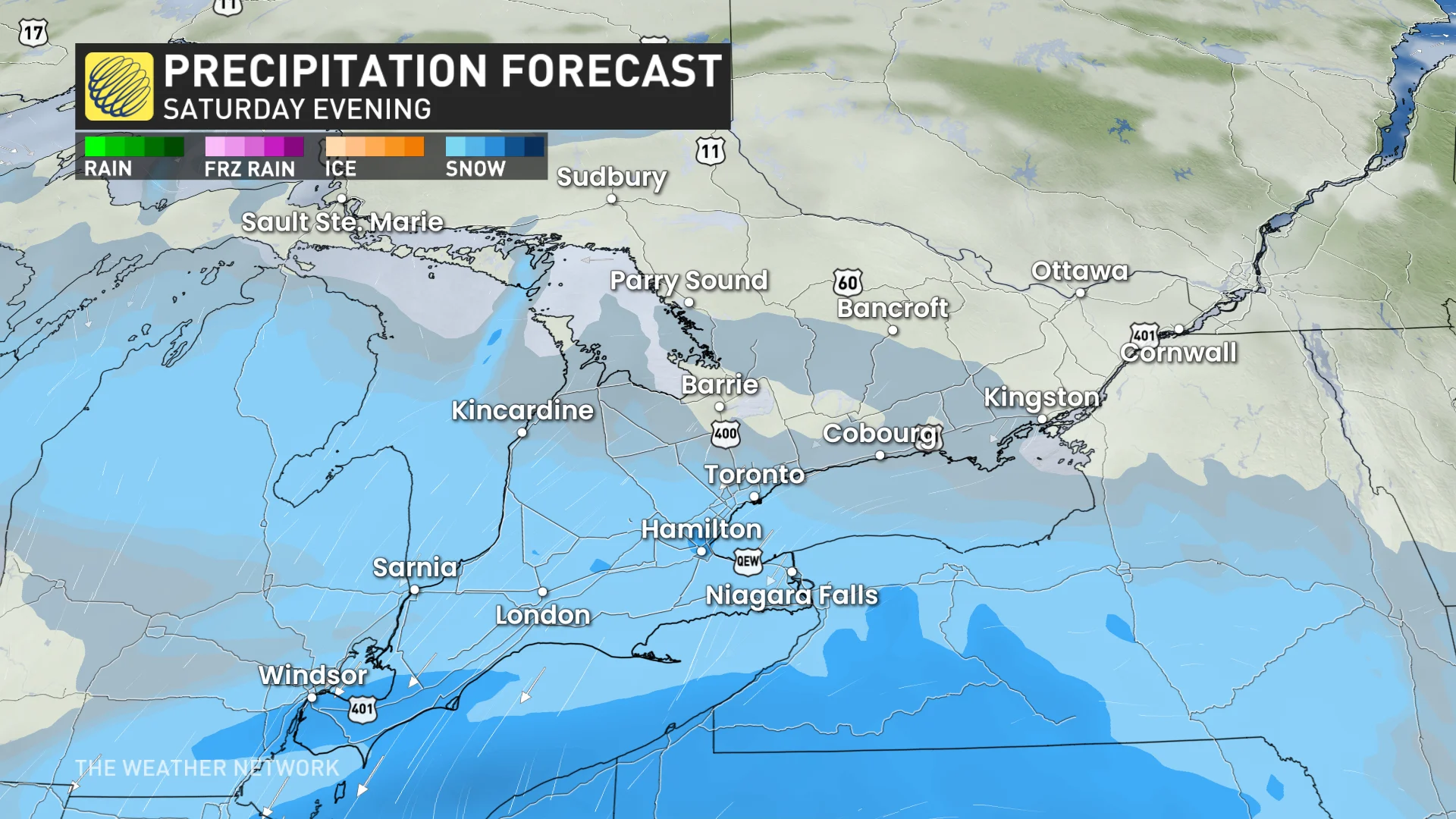 Baron - Ontario Saturday evening snow - Feb7