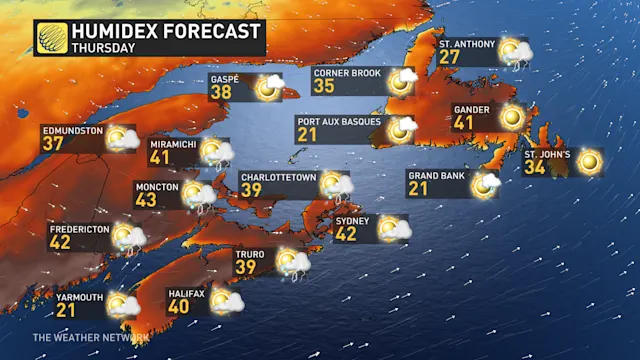 Storm chance lingers on parts of the East Coast as temperatures soar ...