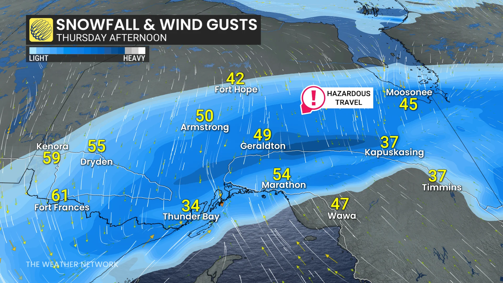 Baron - Northern Ontario snow and winds - Dec 18