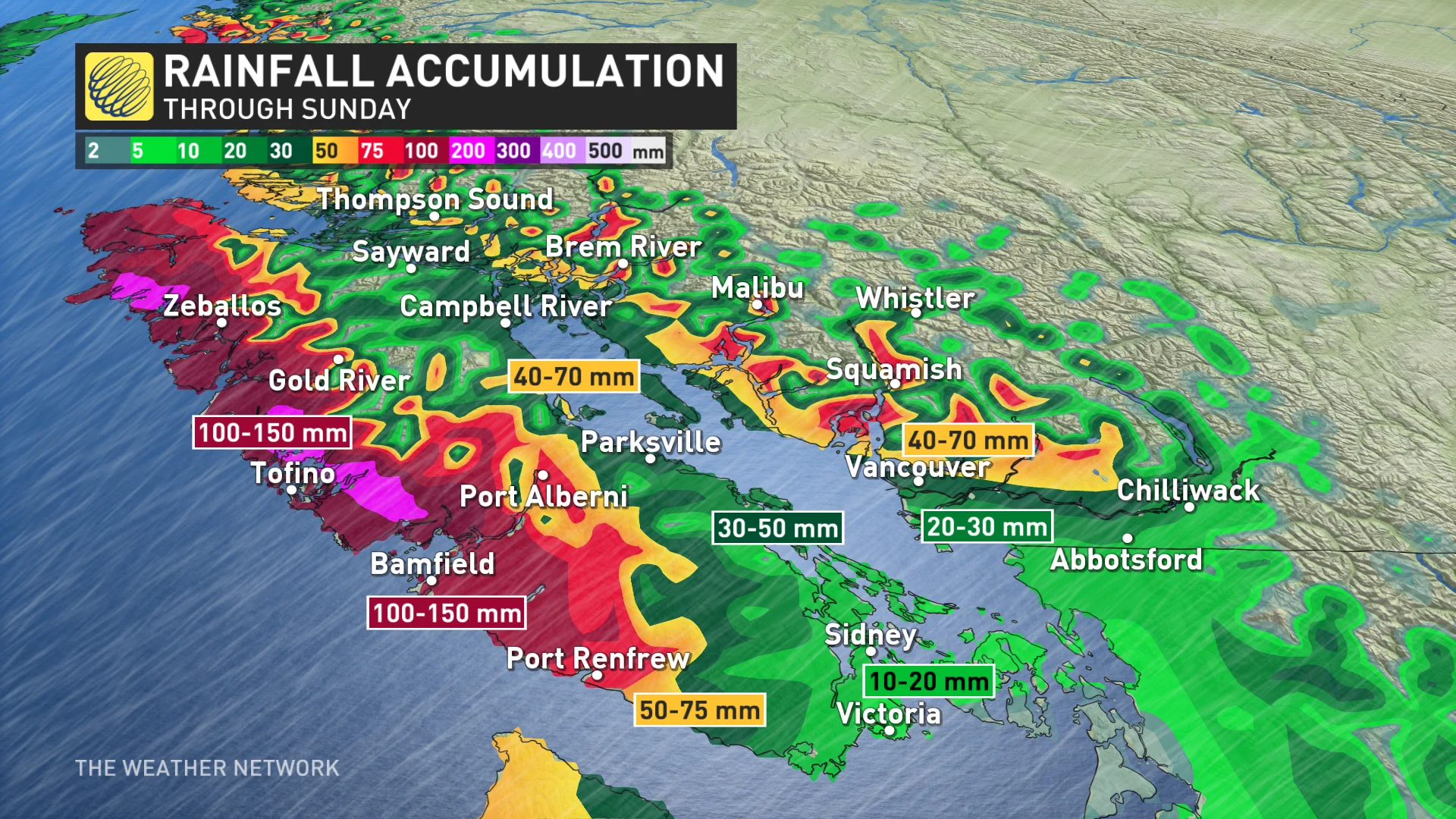 BC rainfall outlook