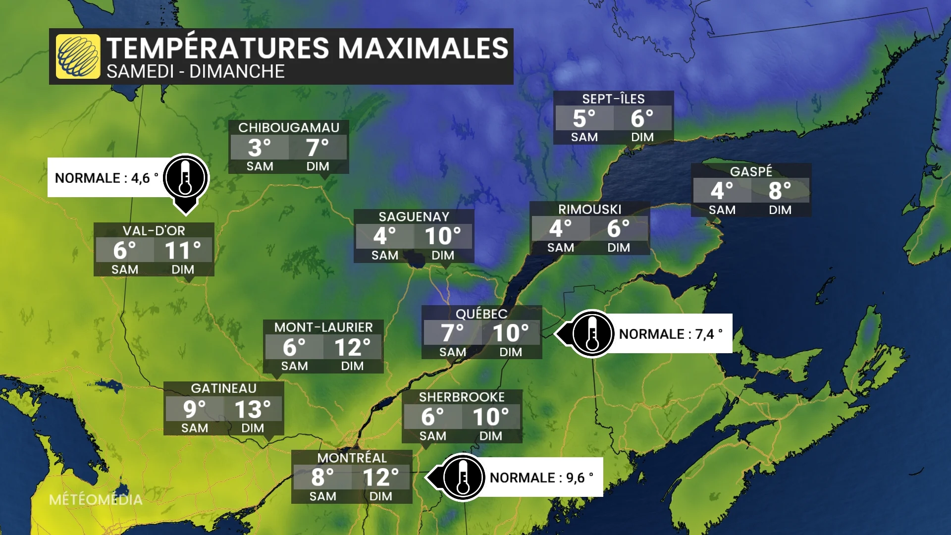 temperatures maximales fin octobre 2026