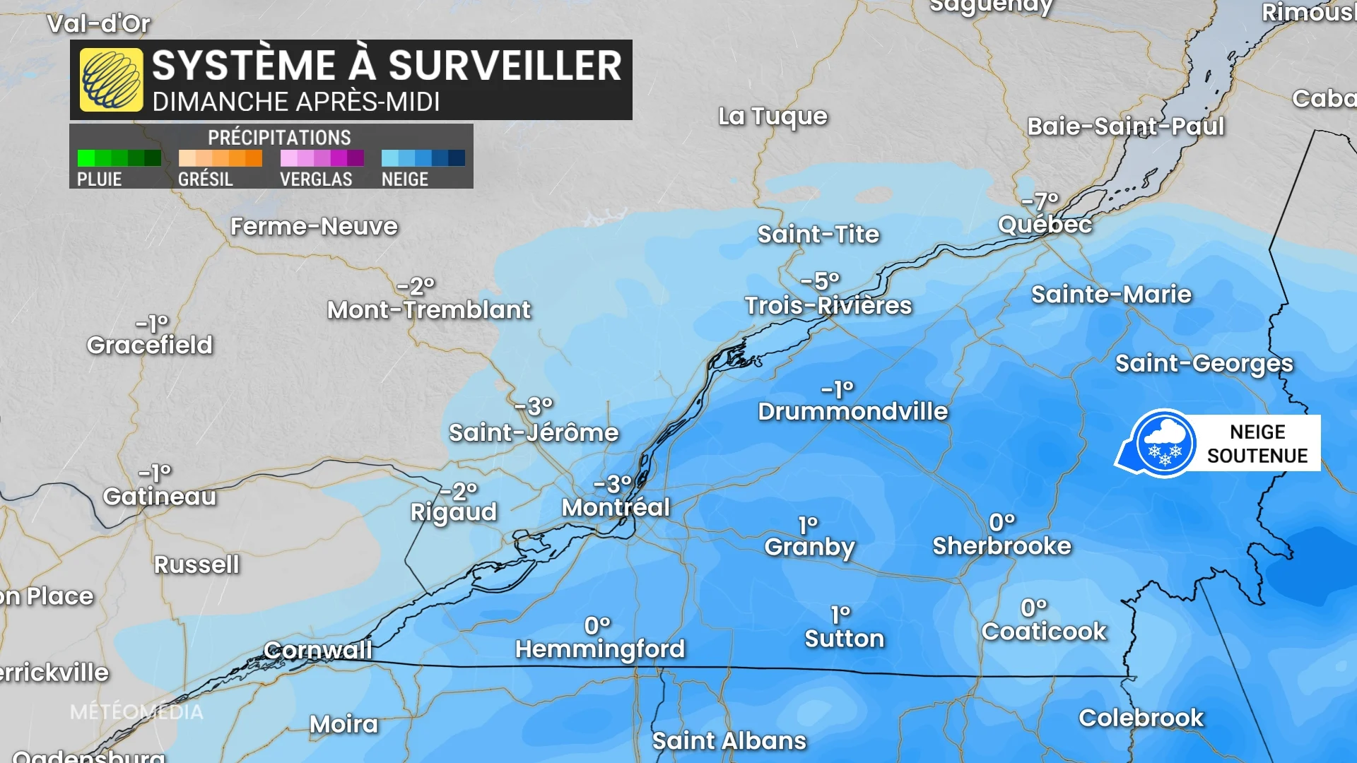 Jusqu'à 15 cm : il ne faudra pas sous-estimer la prochaine neige au Québec