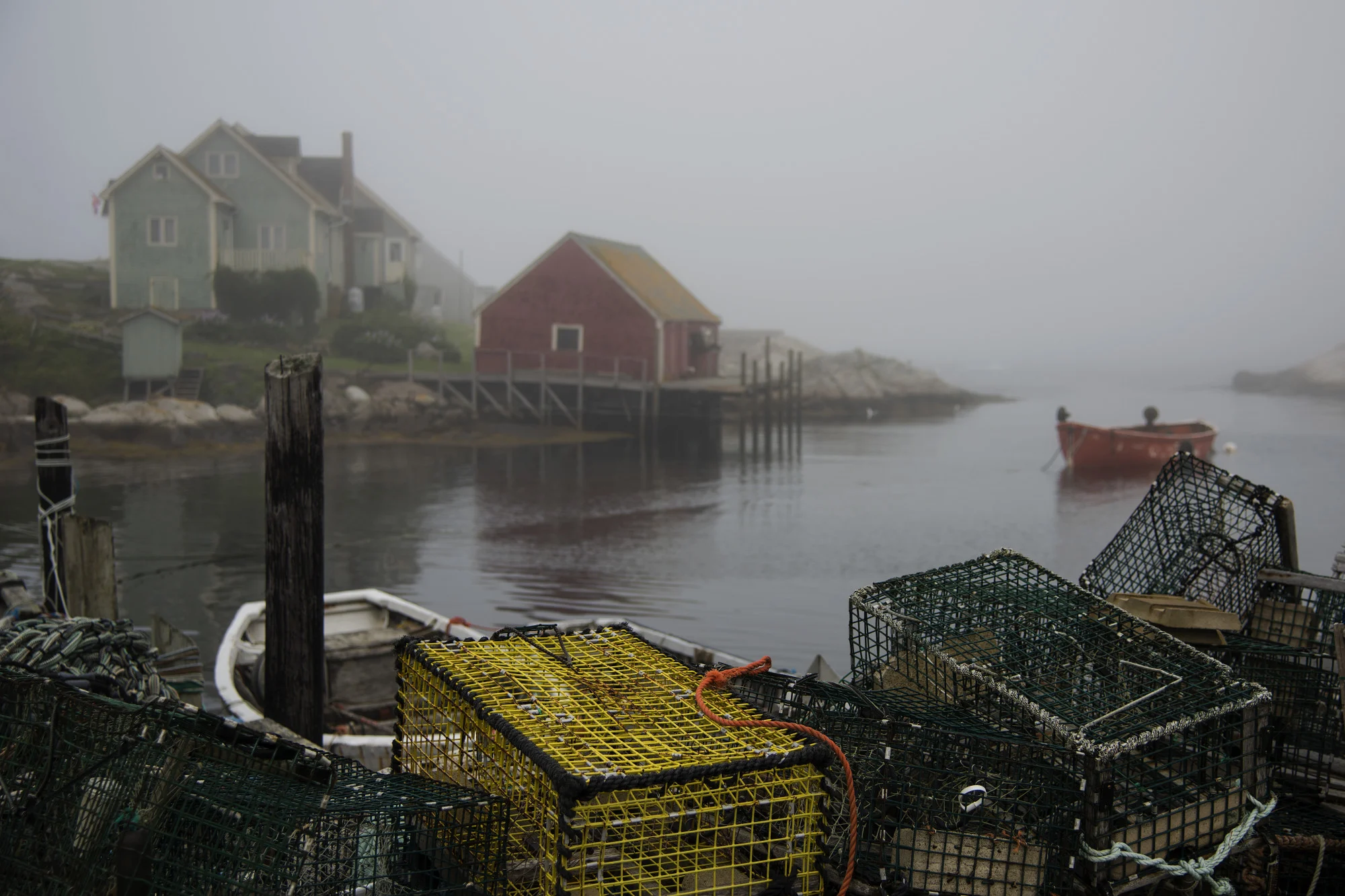 Fishing village in Peggy's Cove, Nova Scotia. Credit: Saffron Blaze. Moment. Getty Images