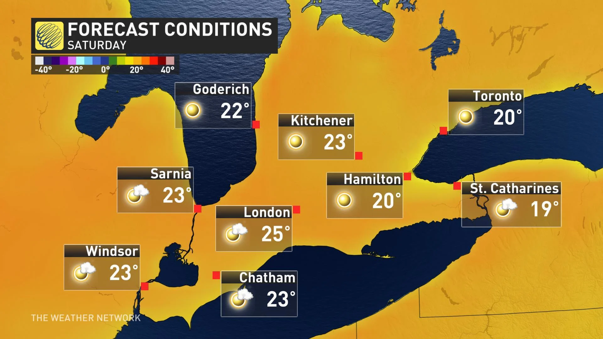 ON temps saturday