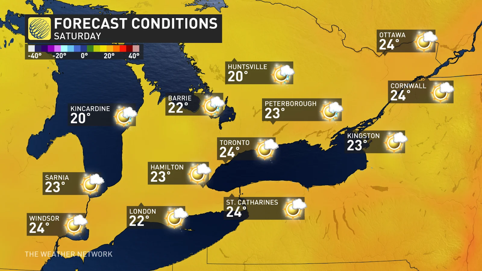 Southern Ontario Saturday forecast Aug 7 2024