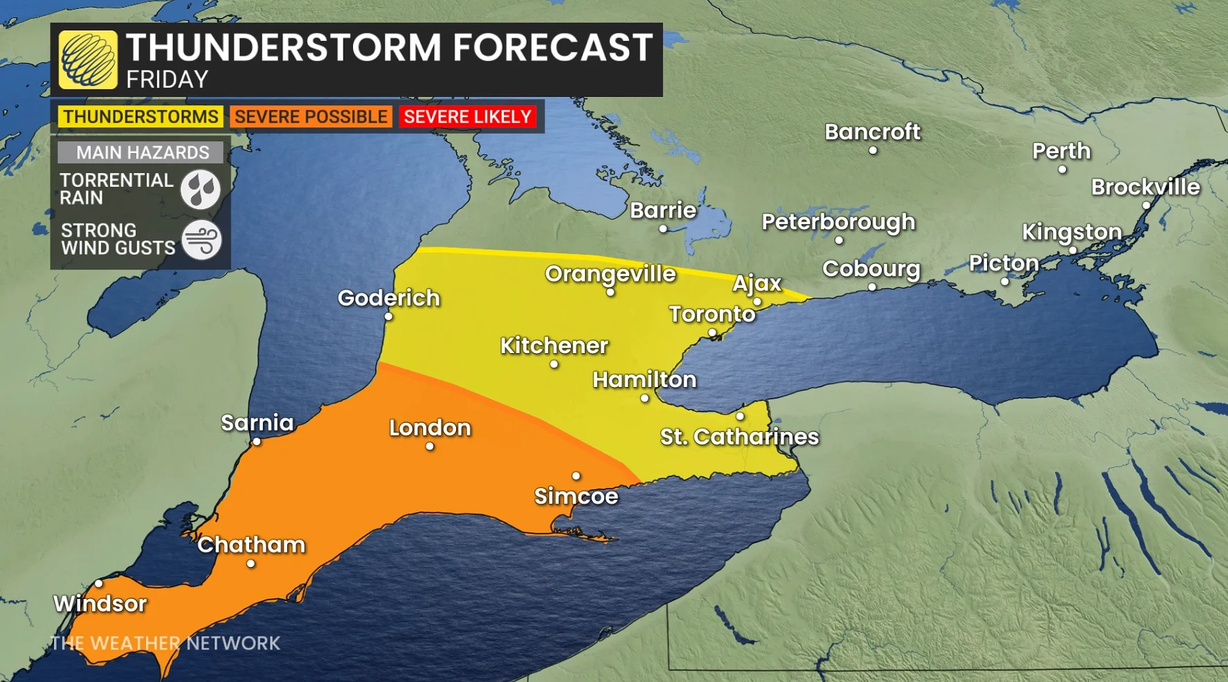 Barron - 0620 Friday Thunderstorm Forecast Ontario