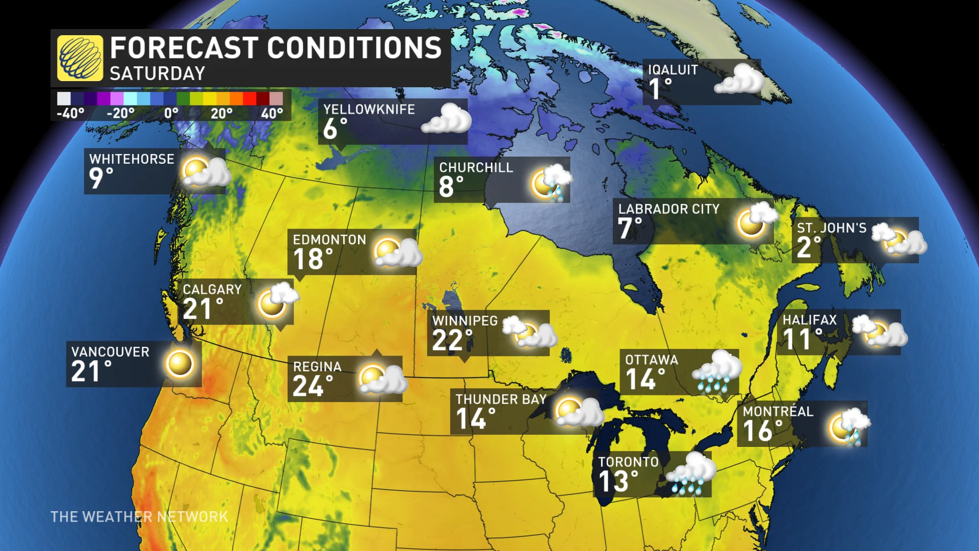 Baron - Saturday national temps