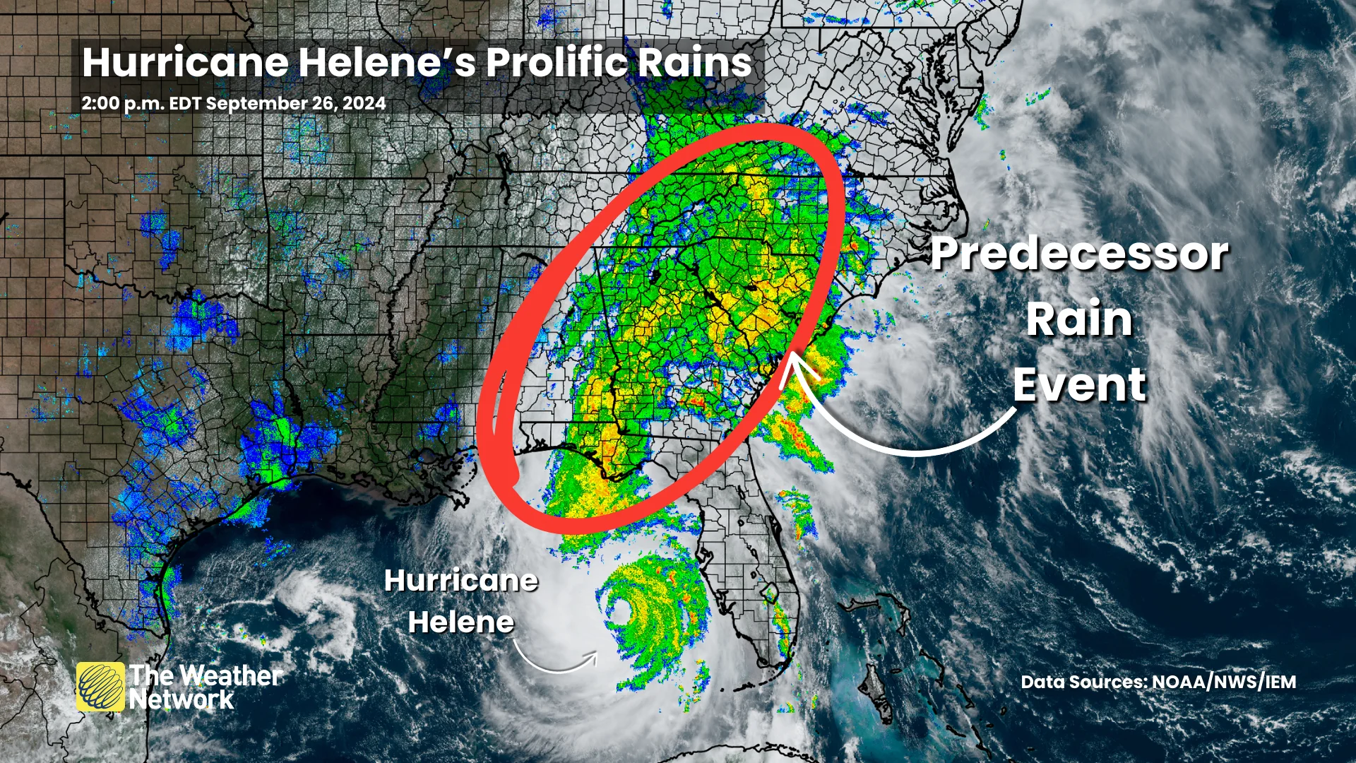 Hurricane Helene Predecessor Rain Event