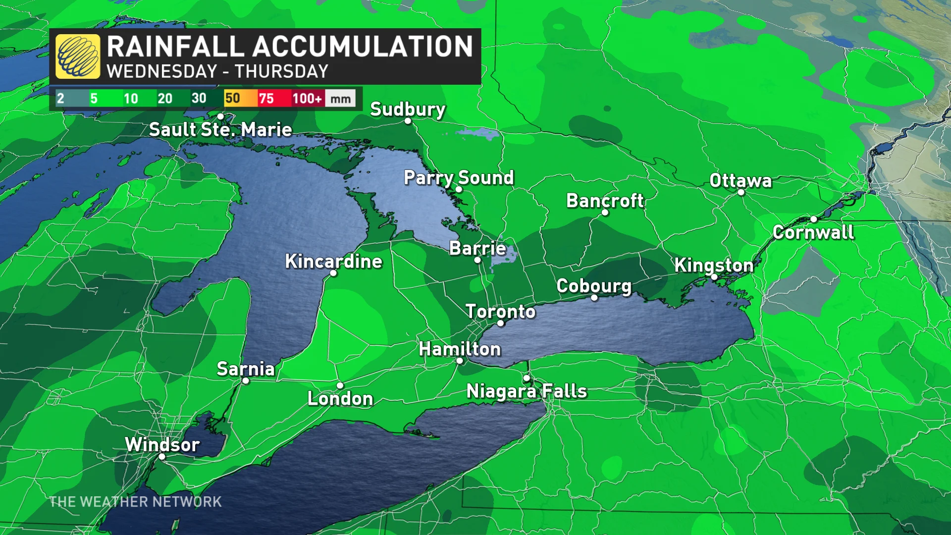 Ontario rainfall map_April 15