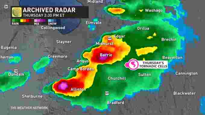 The Weather Network - PHOTOS: EF-2 tornado strikes Barrie ...