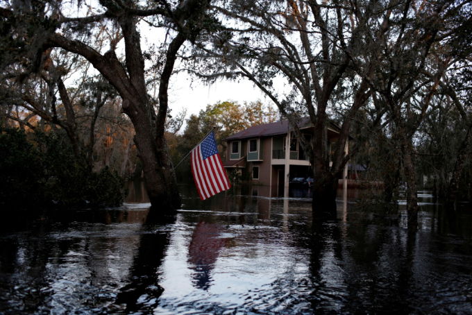 (REUTERS) Flooding in Arcadia, Florida, after Hurricane Ian