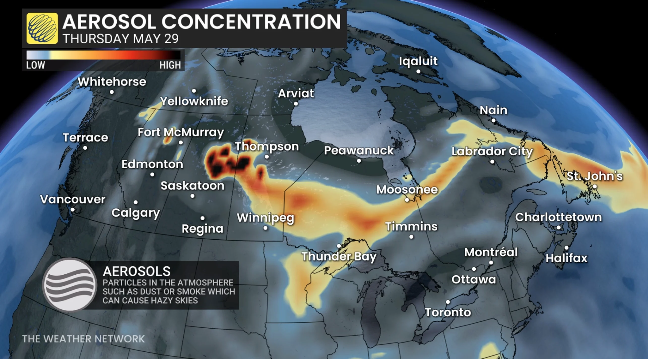 National smoke outlook on May 29, 2025.
