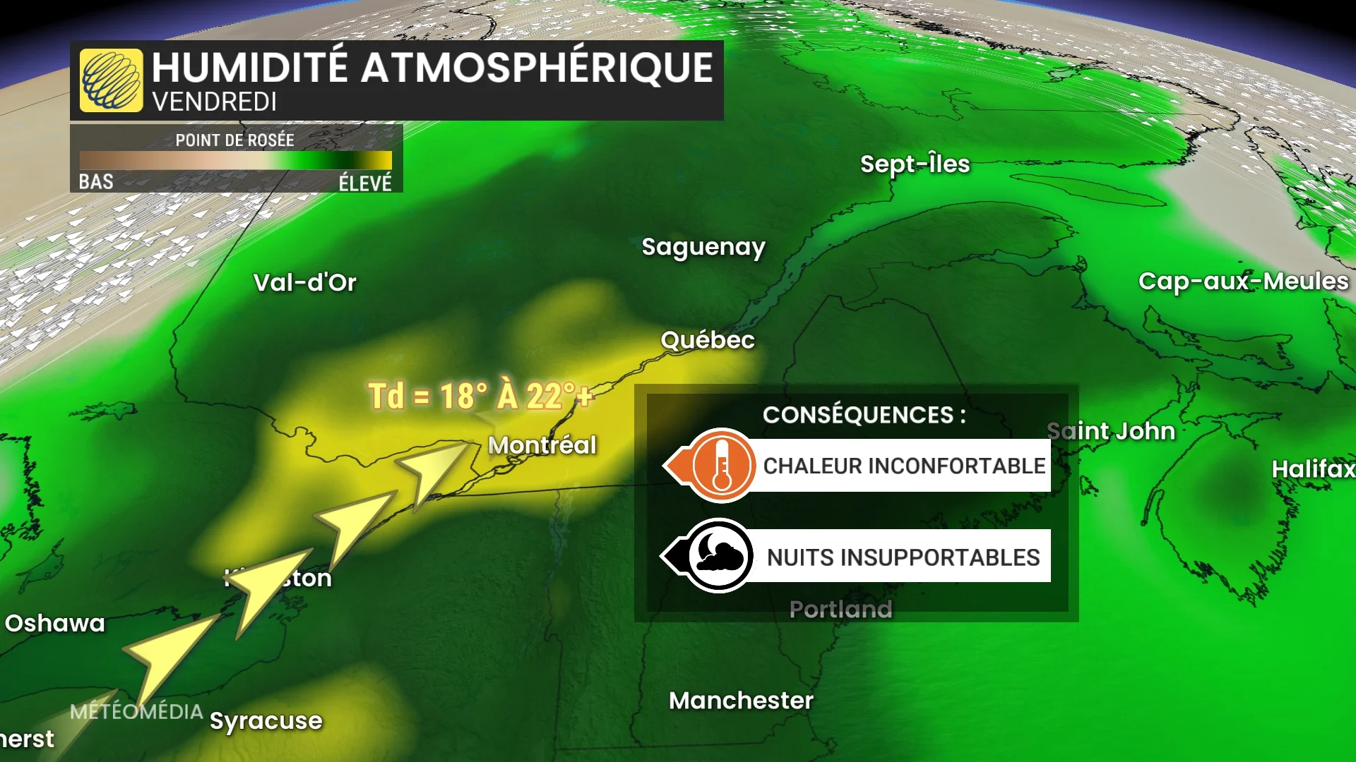 Chaleur humide : une semaine inconfortable à surveiller au Québec