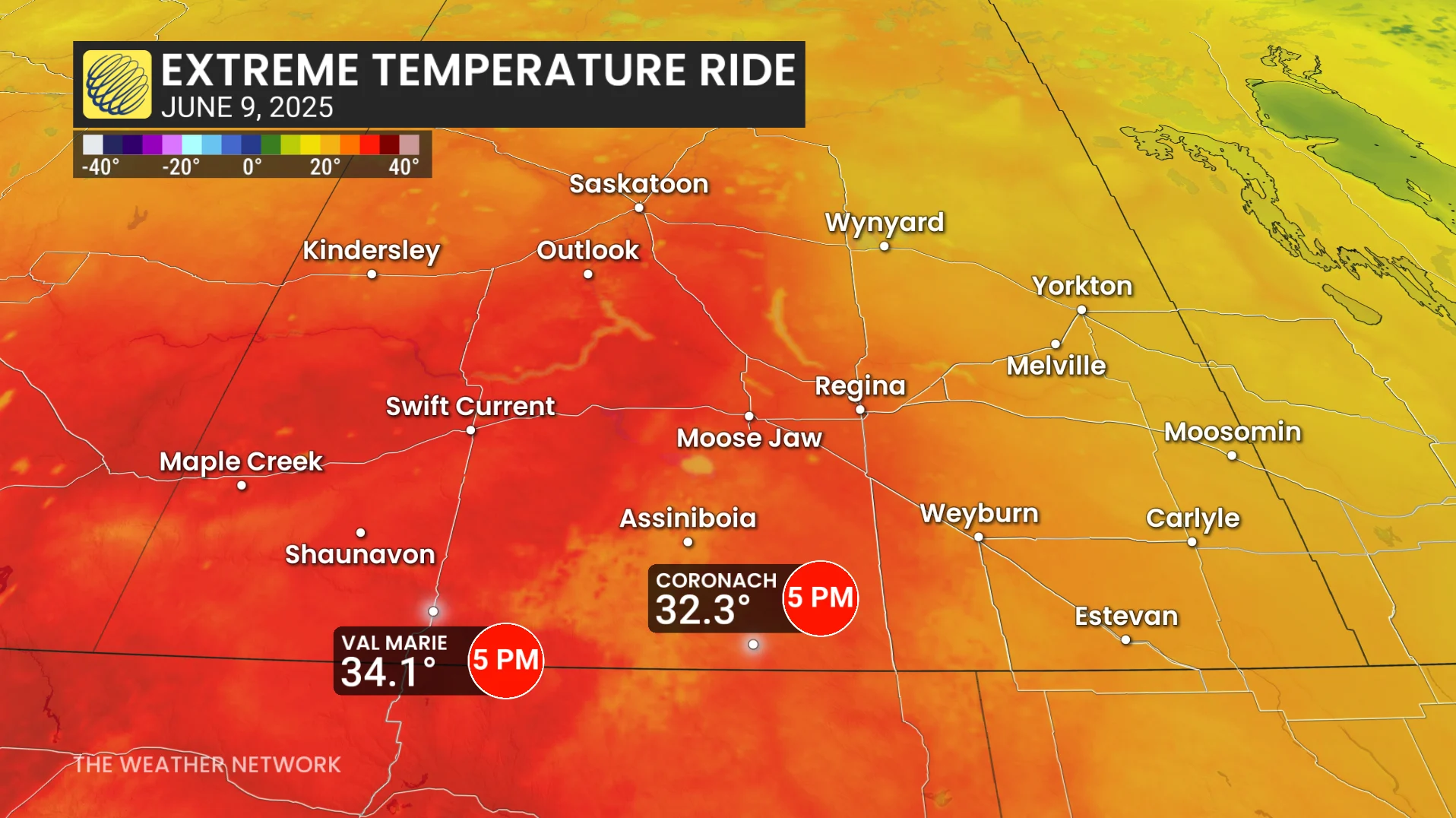 Baron - Saskatchewan extreme temperature - June9