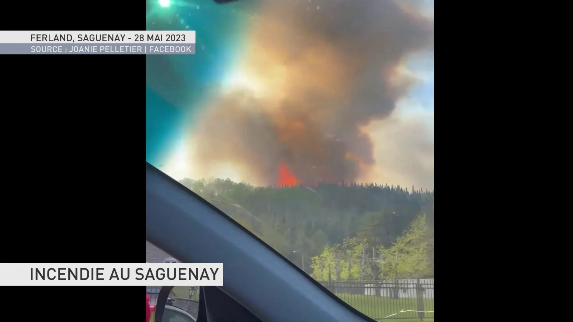Photo de l'incendie au Saguenay