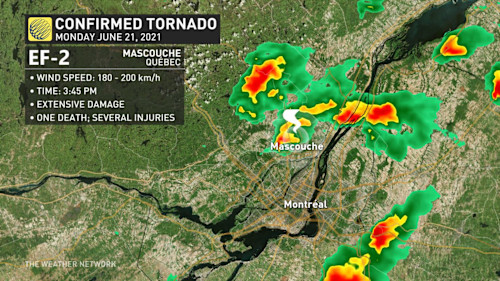 The Weather Network - Dangerous Storms Produce Deadly EF2 Tornado In Quebec