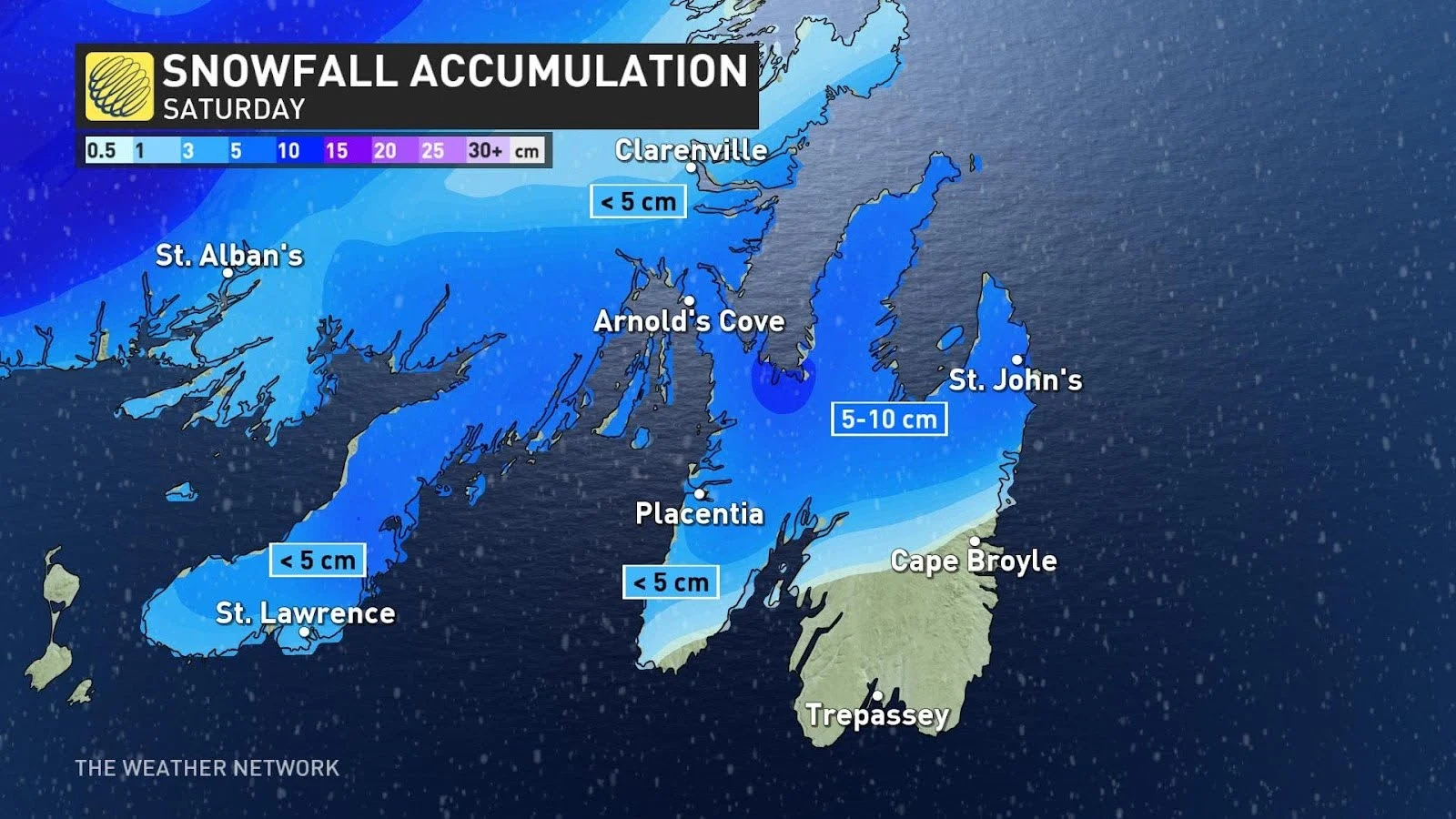 Newfoundland snow accumulations Nov 23 2023
