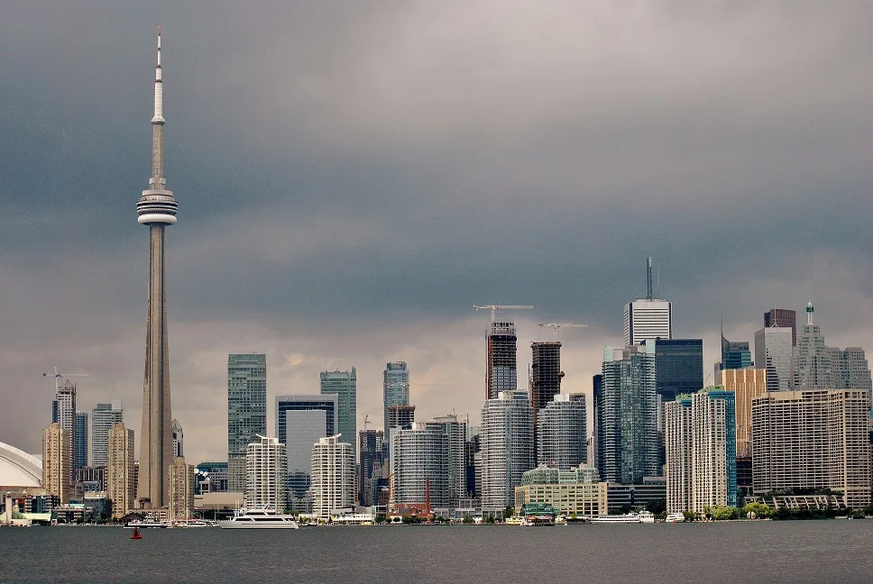 getty cloudy overcast skies toronto skyline