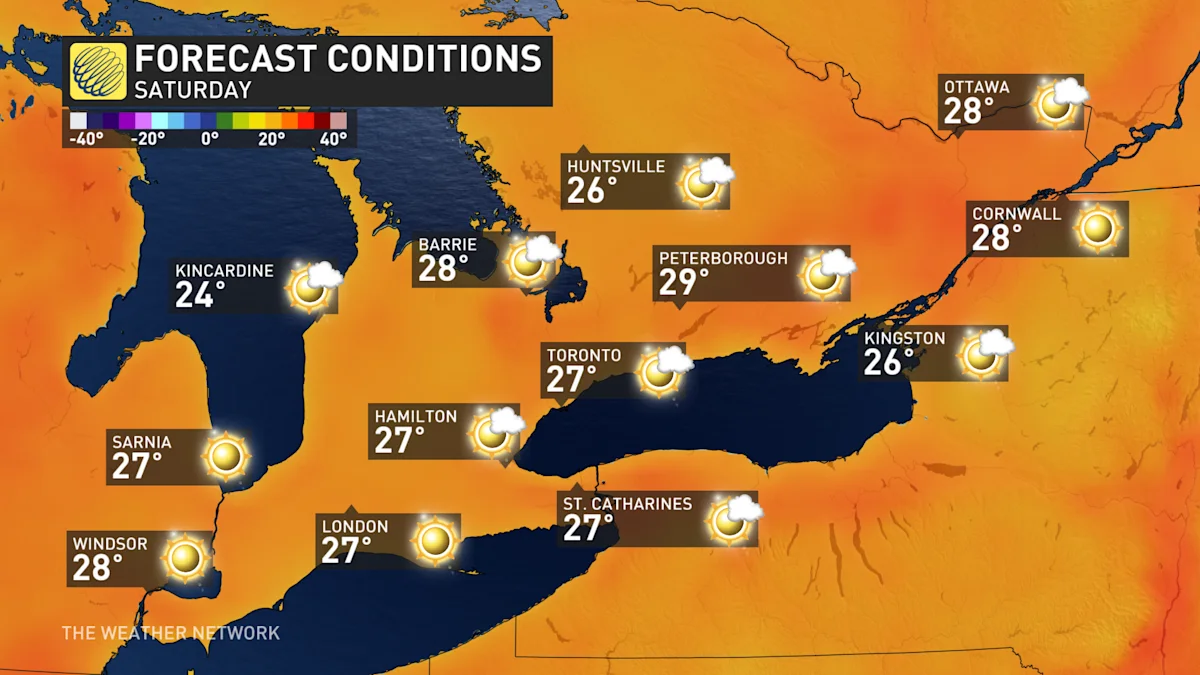 Here it is, your best weekend weather of summer in southern Ontario