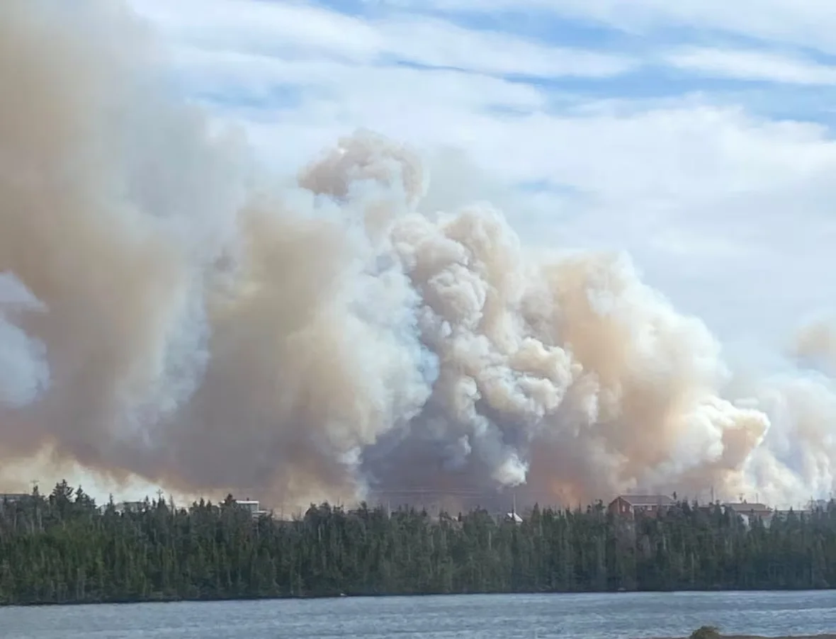 ochre-pit-cove-fire in Newfoundland/Submitted by Julie Hyde via CBC News