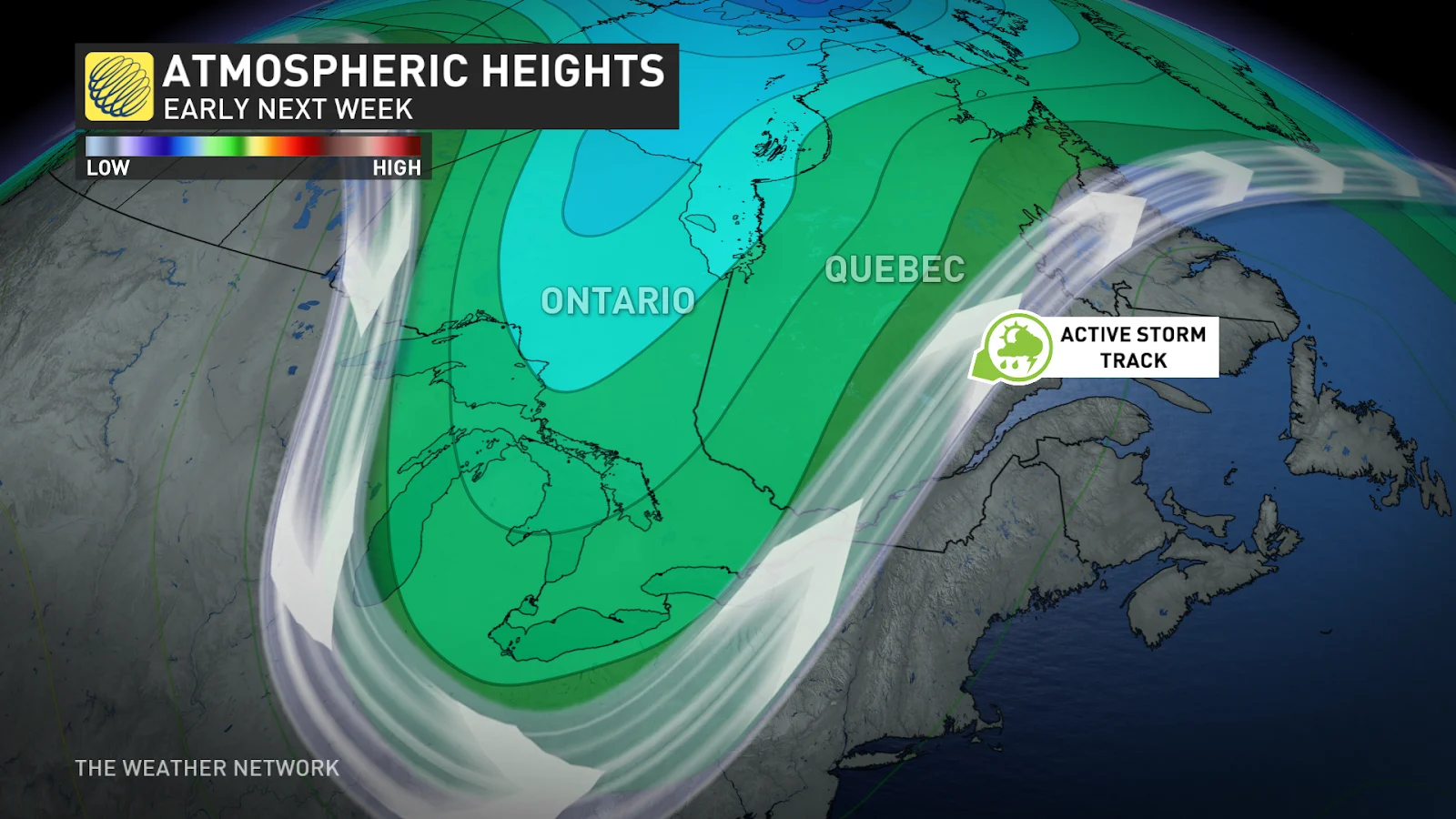 Atmospheric Heights Early Next Week