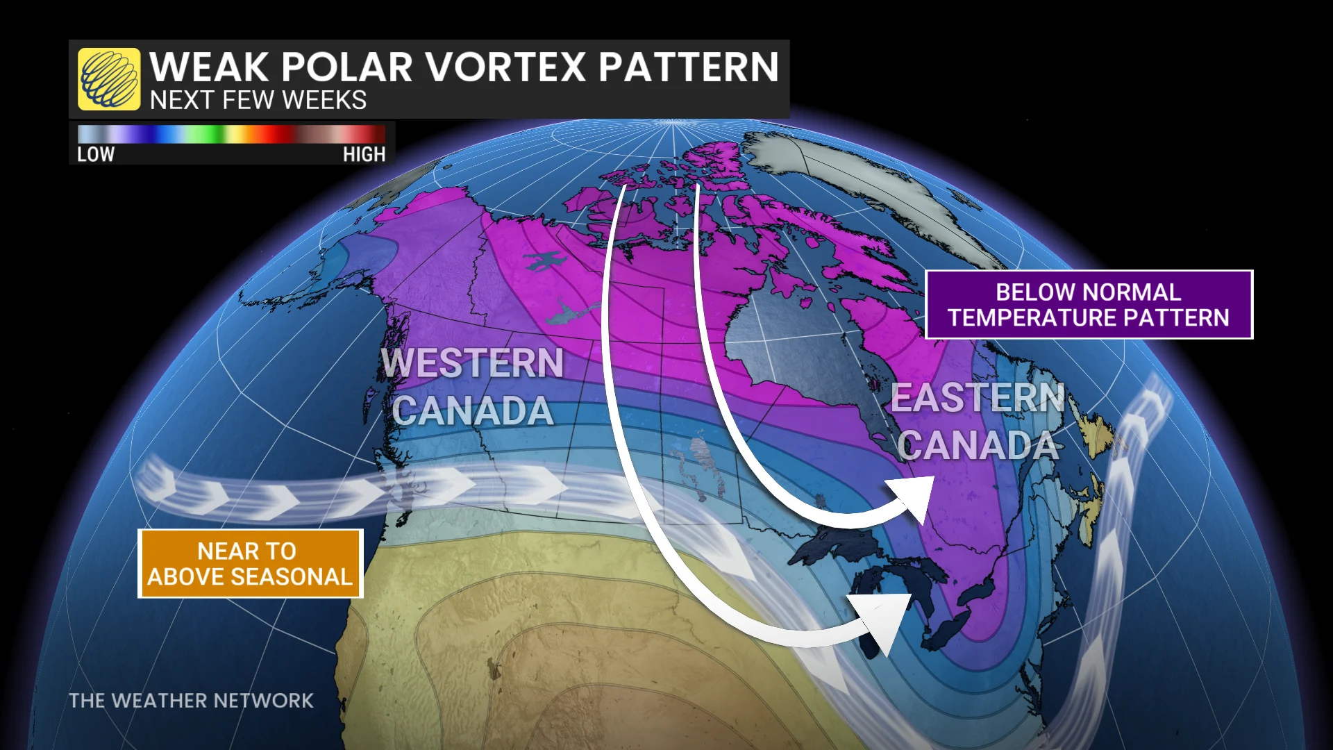 Weak Polar Vortex Pattern April 2025
