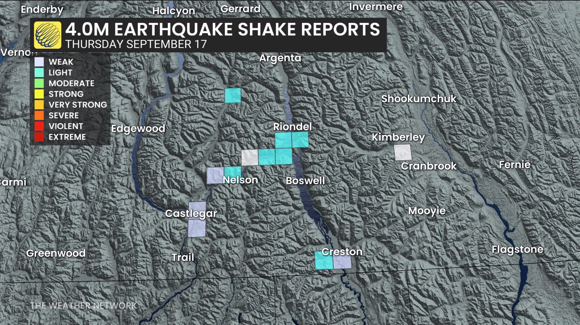 Baron - BC shake reports - Sept 17