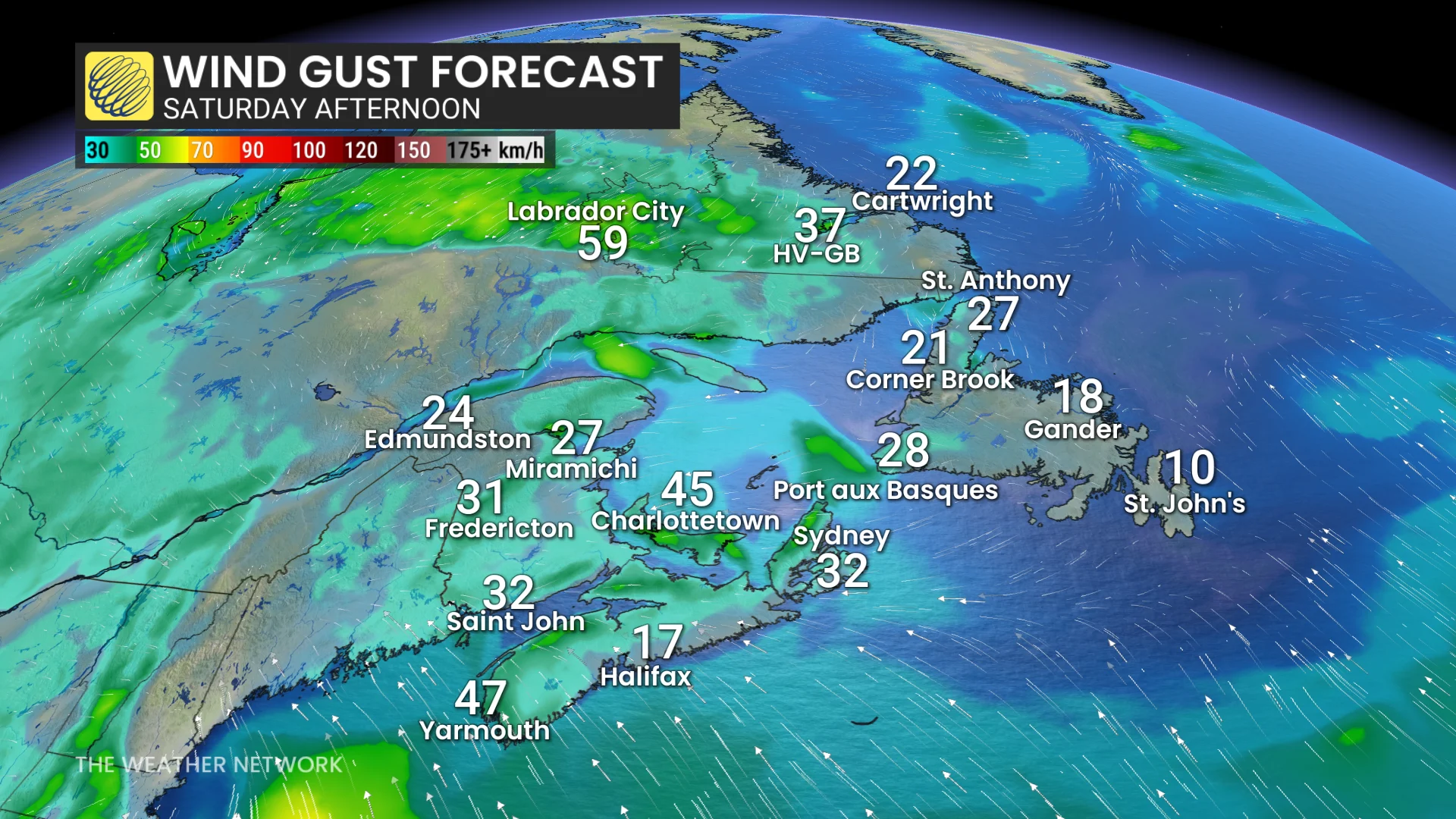 Baron - Atlantic Canada wind gust - May 30