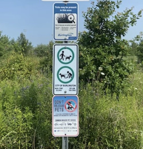 Warning sign/City of Burlington via CBC