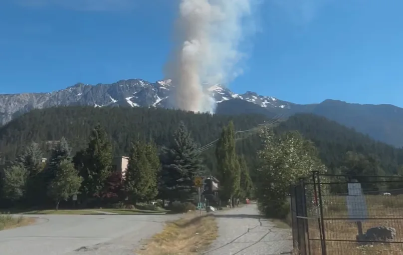 CBC - Wildfire burning south of Pemberton BC - July 15- Submitted