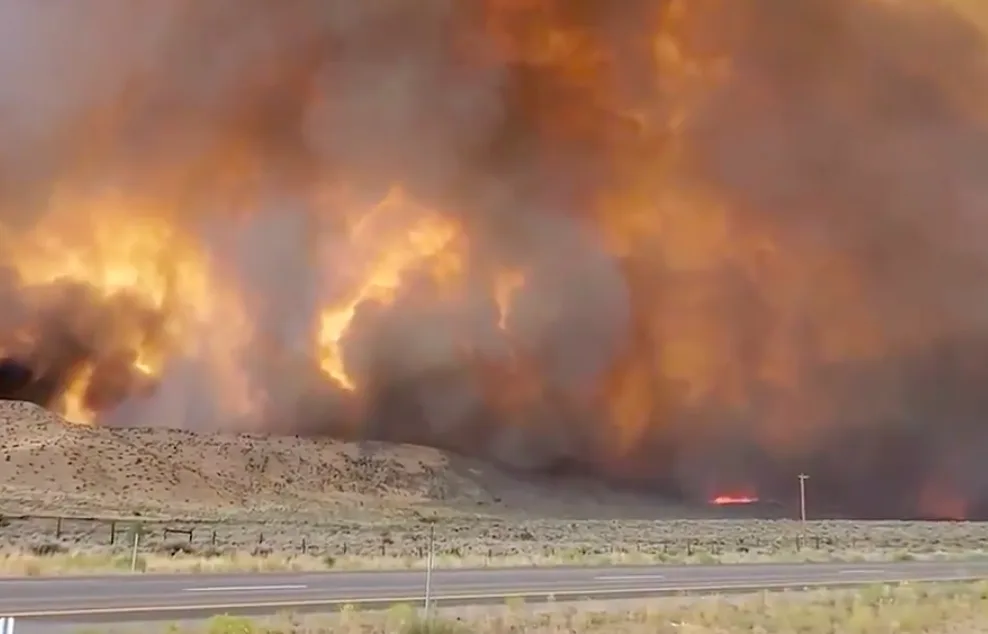 Rare fire tornado warning issued as California wildfire burns out of control