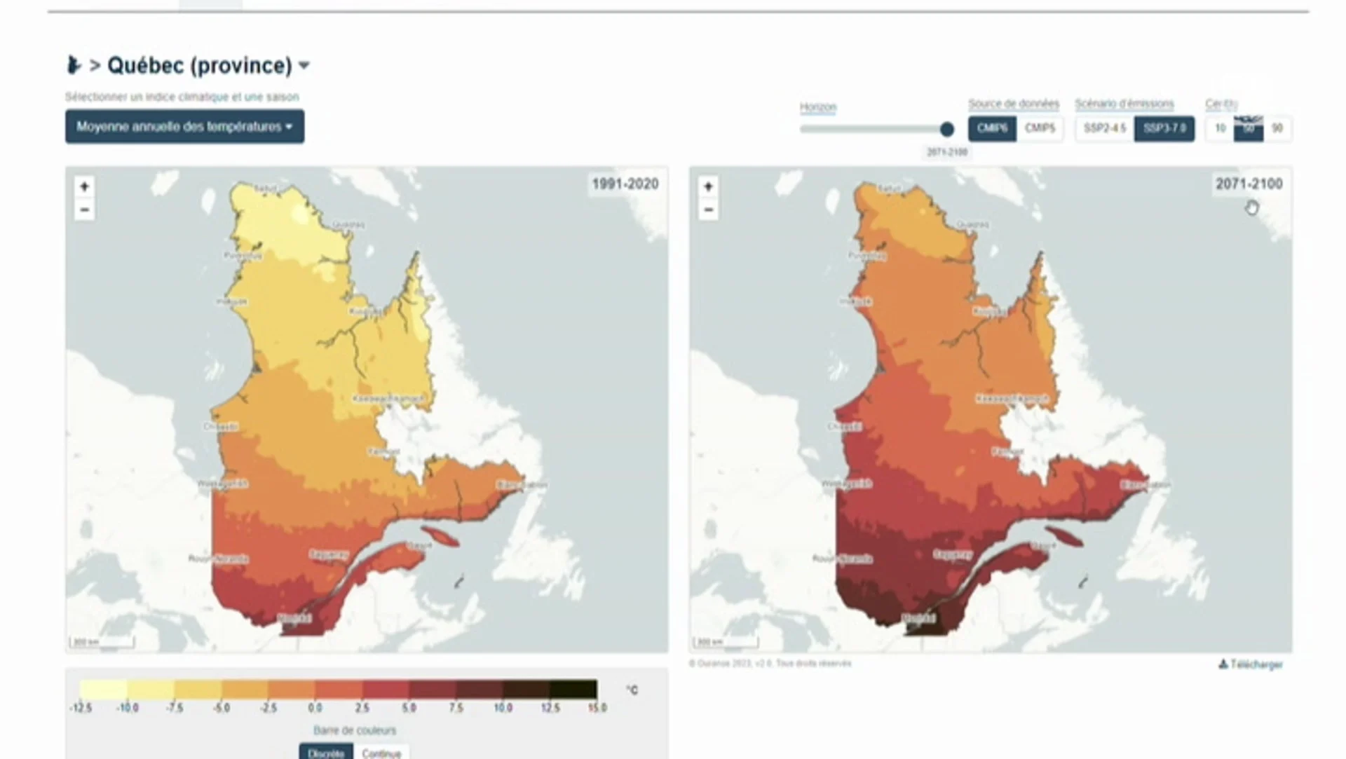 Le futur climatique du Québec en quelques clics