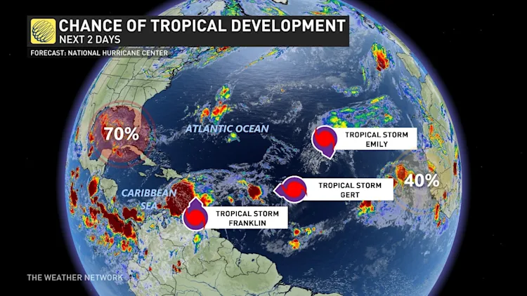 Four tropical cyclones form as the peak of the Atlantic hurricane ...