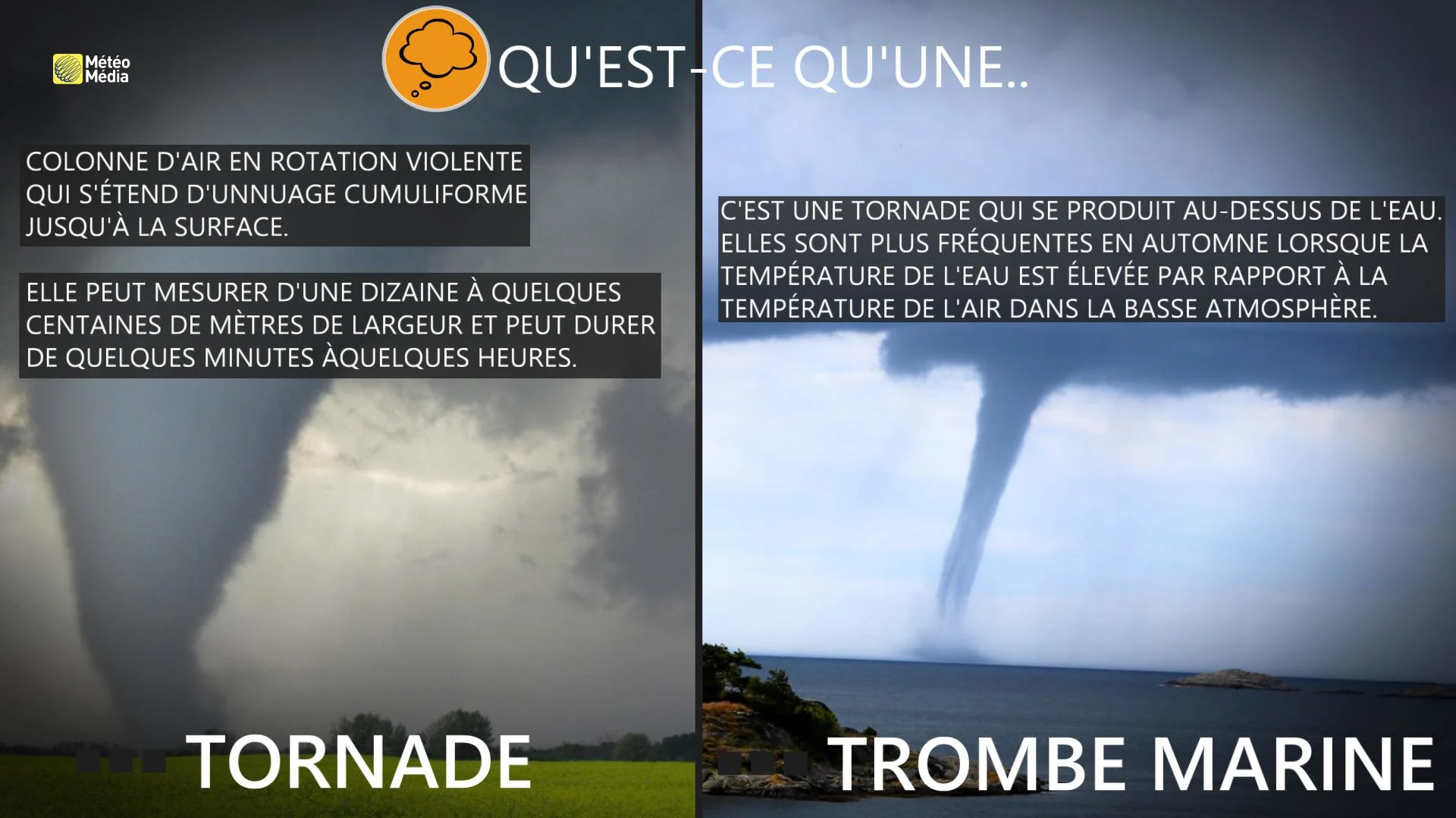 TROMBE VS TORNADE