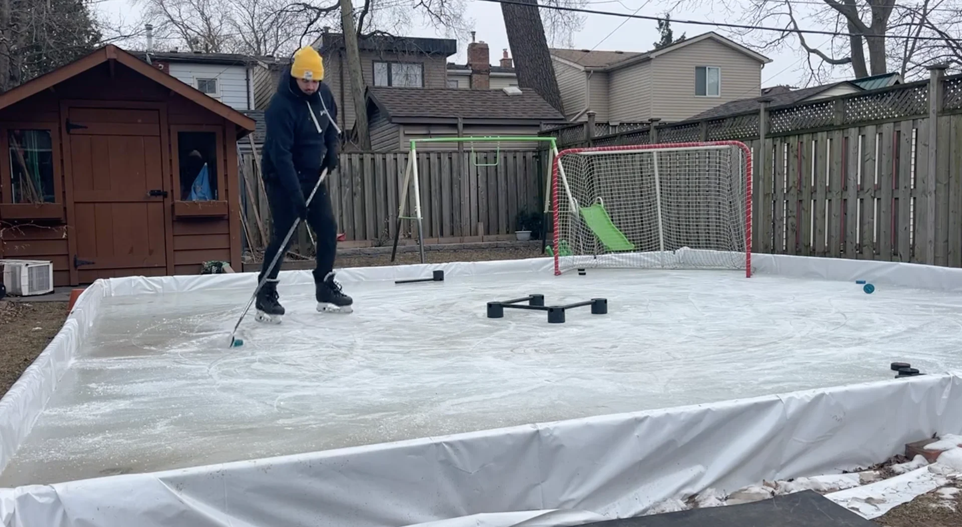 Want to build a backyard rink? Here's a look at the process