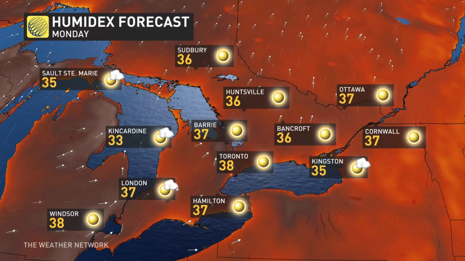 ON humidex Mon Sept 4