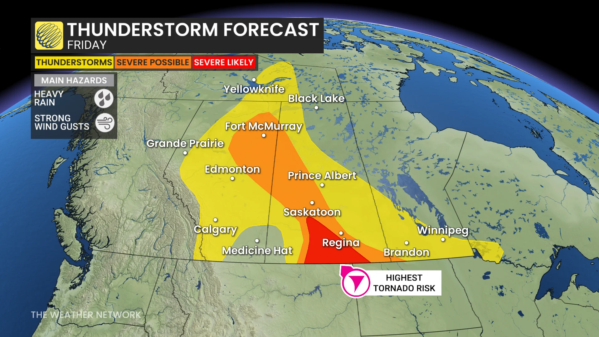 Prairies Thunderstorm Forecast Friday
